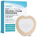 MedVance TM Silicon - Silicon bordurat Spumă adezivă Dressing Sacral Dimensiune 7"x 7" Cutie de 5 pansamente