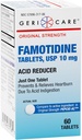 GeriCare Concentraţie regulată Famotidină 10 mg comprimate, Reductor acid, Relief pentru arsuri la stomac, Reflux acid şi Indigestie acidă, 60 Număr (Pachet de 1)