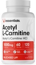 Acetil L-Carnitina 1000 mg per servire, susţine funcţia creierului esenţiale (60 Servings, 120 Capsule)