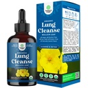 USDA Organic Mullein picături pentru plămâni - Herbal Lung Detoxifiere & Curățenie cu marshmallow Root extract & Plantain Leaf pentru sănătatea pulmonară respiratorie - Mullein Leaf Tinctură picături pentru suport respirație - 120ml