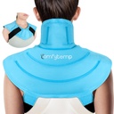 Comfytemp Ice Pack pentru umăr Umeri Ajutor de durere cu benzi, Reutilizabil Gel Umăr pachet de gheață Wrap, Compresie la rece terapie fizică recuperare pentru partea superioară a spatelui, leziuni cervicale (S)