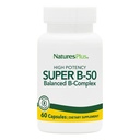 NaturesPlus Super B50-60 Capsule vegetariene - Supliment de vitamina B de mare potenta - Booster creier si energie - Gluten-free - 60 Serviri