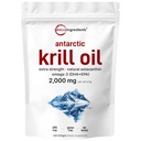 Micro Ingrediente Antarctica Krill supliment de ulei, 2000 mg per servire, 240 Softgels, Triple Putere, Bogat în Omega-3s EPA, DHA & Natural Astaxantină, Sprijină Sistemul imunitar și sănătatea creierului