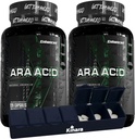 Atlet îmbunătățit - supliment acid arahidonic - supliment musculare și de rezistență pentru creșterea masei musculare și îmbunătățirea recuperării pentru bărbați și femei (120 capsule) - 2 ambalaj cu Kinara Pill Organizator