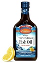 Carlson - Cel mai fin ulei de pește, Ediție specială, 1600 mg Omega-3s, Supliment lichid, ulei de pește norvegian, Wild-Caught, Sustenabil Liquid, Lemon, 500 ml (16,9 Fl Oz)