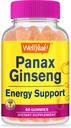 Ei bine, Panax Ginseng Gummies - 96mg de extract de rădăcină Panax Ginseng per servire - non-GMO, arome naturale, Vegan, Gluten-Free, Nut-Free - 60 Conte