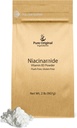 INGREDIENŢI ORIGINI AI PUREI Niacinamidă (2 lb) Pulbere de vitamina B3 fără culoare, Supliment alimentar