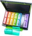 Weekly Pill Organizator 2 ori pe zi, umiditate-Proof 7 zile pastile caz, mari pastile cutie portabil pentru călătorie cu containere individuale detașabile pentru a deține vitamine, suplimente și medicamente