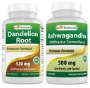 Cel mai bun naturals Dandelion Root 520 mg & Ashwagandha extract 500 Mg