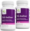 Terry Natural Tri-Iodine - Supliment alimentar pentru san & prostata de sprijin de sanatate - Sanatos Functie tiroidiana Supliment de ajutor - 25 mg, 60 capsule, 2 ambalaj