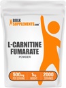 BulkSupplements.com L-Carnitine Fumarate pulbere - Carnitina Supliment, Sports Nutrition, L-Carnitina 500mg - Gluten gratuit, 500mg pe servire, Gluten gratuit, 1kg (2.2 lbs) (Pachet de 1)