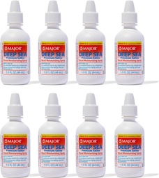 Salina Premium de la Marea Deep - Spray hidratant nazal pentru uscare si iritatie - Clorură de sodiu 0,65% - 1,5 Fl. Oz (8 ambalaj)
