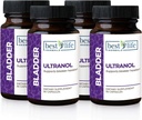 Ultranol Total Bladder de sprijin - Natural Cranberry Supliment pentru sanatatea urinara, Controlul vezicii urinare hiperactive, Incontinenta - Reduce scurgeri si urgenta - 4 sticle - 120 capsule