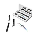 Kit de control Lashify - set complet de starter de ochi DIY Lash - Amplifica Gossamer negru 10mm, 12mm, alb de călătorie caz, Petite Wand