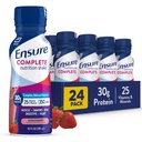 Asiguraţi-vă complet de căpşuni de nutriţie Shake, complet, echilibru de masă de înlocuire, gata de băut, 30g proteine, 25 vitamine şi minerale, 10 fl oz de 24 ambalaj