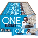 One Proteine Bars, Hershey's Cookies 'n' Creme, Gluten Free with 18g Proteine şi 3g Sugar, Cămînţă Staples, 2,12 oz (12 Conte)