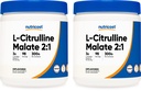 Nutricost L-Citrulline Malate 300G (2 ambalaj) - Pur L-Citrulină pulbere, 3000mg Per Servire - L-Citrulină Malat