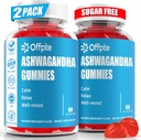 Ashwagandha Gummies Zahăr gratuit pentru femei, Potență mare Ashwagandha Suplimente extract de rădăcină cu L-Theanin GABA Mușețel Turmeric Vitamina D3 B12 pentru adulții de stres Vegan (amestecat Berry)
