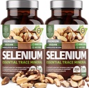2-Pack N1N Premium Seleniu Pur [Max Absorbtion, 200MCG] pentru a sprijini imunitatea, inima și prostata Sănătate, 360 Veg Capace