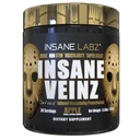 Insane Labz Insane Veinz Gold, oxid de azot non Stimulant pre Praf de antrenament, încărcat cu Hydromax, Nitrosigine, Creste vascularitatea si fluxul sanguin, 30 Srvgs, Apple