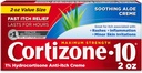Cortizona 10 Concentrație maximă anti-Itch Cream cu Aloe Soothing, 1% Hydrocortizon Creme, 2 oz. (Old Package)