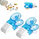 Portable Pill Taker Gadgets de uz casnic, 2024 New Portable Pilula Taker, Nu Contact ușor de a scoate comprimat portabil Dispenser, Pill Cutter Splitter pentru persoanele în vârstă, cu handicap, Artrită Etc. (2)