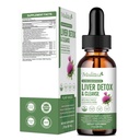 Ficat Sănătate & Picături de drenaj limfatic -Suport Ficat Cleanse Detoxifiere & Reparații cu Artichoke Milk Thistle Silymarin Extract, Dandelion, Turmeric, Berberine la renaștere w/21 Potent Herb-Nutrients-60ml