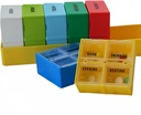 Caz mare săptămânal Pilula, 7 zile pastile Compartimente, Pilula Organizator 4 Times Daily, 4-A-Day Pill Container, Compartimente securizate, 7,8 x 2,3 x 2,3 in, galben