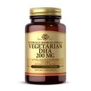 Solgar Vegetarian DHA 200 mg - 50 Vegetarian Softgels - Natural Omega-3 - Vegan, Gluten Free, Dairy Free - 50 Servings