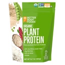 BetterBody Foods Organic Plant based Proteine Powder, 16g de proteine 24% DV, Vegan, Low Net Carbs, Gluten Free, Dairy Free, No Sugar Aded, Soy Free, Non-GMO, 12,7 Ounces