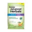 De la Makers of Dramamine, Advanced Herbals Ginger & Ashwagandha Lozezenges, pentru Greață Ajutor & Stres Support, Tropical Fruit and Ginger Flavor, 20 Conte