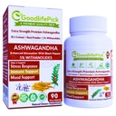 Capsule Premium Ashwagandha cu piper negru. Puternic 5% Wtanolide din Ashwagandha pulbere & 20:1 Extract 90 ct. Natural NonGMO pulbere de orez NO Filler