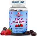 B12 Jelly Beans - Vitamine masticabile Gume pentru copii - Suplimentele de vitamine pentru copii - Vegan Energy B12 Gummy Supliment - 120 Berry Beans