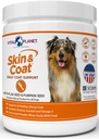 Planeta Vital - Skin and Coat Powder Supplement for Dogs with Choline, Inositol, Pumpkin, Flax and Omega-3 Oils to Support a Soft Shiny Healthy Coat and for Sezonieral Allergies - 60 Scoops, 111g, 3.92oz