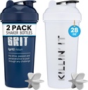 GOMOYO [2 Pack] 28oz Shaker Sticla cu citate motivaţionale (White Killin' It & Navy Grit) 