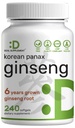 Coreean Red Panax Ginseng Root Extract, 7.500 mg Serving, 240 Softgels 