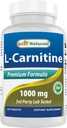 Cele mai bune naturale L-Carnitina Fumarate 1000mg per comprimat - 120 Conte - Boosts Cellular Energy