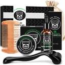 BĂRBAŢI DUMNEZEU Kit de creştere barbă, Kit barbă W/Bard ulei de creştere, Barbă Balsam, Beard Comb, Masager pentru Spot / Barbă Patchy, Cadouri de Crăciun pentru bărbaţi El iubit soţ