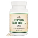 Iod de potasiu 130 mg comprimate - utilizare de urgență pentru expunere - 180 Număr, 3 lună de aprovizionare - Suplimente de lemn dublu
