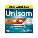 Unisom SleepTabs, Nighttime Sleep-aid, Doxilamină Succinat, 80 comprimate