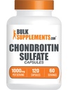 BulkSupplements.com Chondroitin capsule sulfate - Supliment nutritional, Chondroitin sulfate 1000 mg - Gluten Free, 2 capsule per Serving, 120 Conte (Pachet de 1)