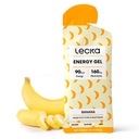 Lecka Energy Gel, 12 Gels pentru exercitii de rezistenta, Made with Real Fruits and Basil Seeds, provides Natural Energy and Electrolytes (12 Gels, Banana)