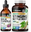 BIO KRAUTTER Milk Thistle Tincture 4 Fl. Oz. & Stinging Nettle 250 capsule
