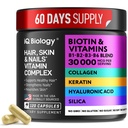 Biotina pentru cresterea parului Femei si barbati cu Keratina, Colagen Complex 30000 mcg 