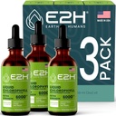 E2H Clorofile picături lichide - Booster de energie naturală, suport sistem imunitar și deodorant intern - Aromă de mentă - (3 sticle)