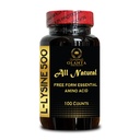 L-LYSINE 500 mg Essential Aminoacid - Lysine Suplimentul sustine sanatoasa Lip si tesutul oral Suport imun Supliment azot sanatos echilibru - 1 flacon 100 Counts