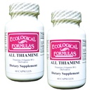 Formulare ecologice Toate capsulele cu vitamina tiamină B1 50 mg, 2 X 60