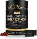 Himalayan Shilajit Gummies: Gold Grade Shilajit Riched with Ashwagandha Acid fulvic & 85+ Trace Minerale - No Added Sugar - Individual Wraped - for Men & Women - 60 Gummy