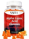 Alpha Acid Lipoic Gumies 1000mg, ALA Supliment pentru Brain & Nervie Suport, Antioxidant, Energie 