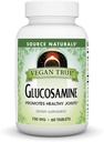 Sursa Naturals Vegan True Glucosamine, Promovează articulații sănătoase*, 750 mg - 60 comprimate